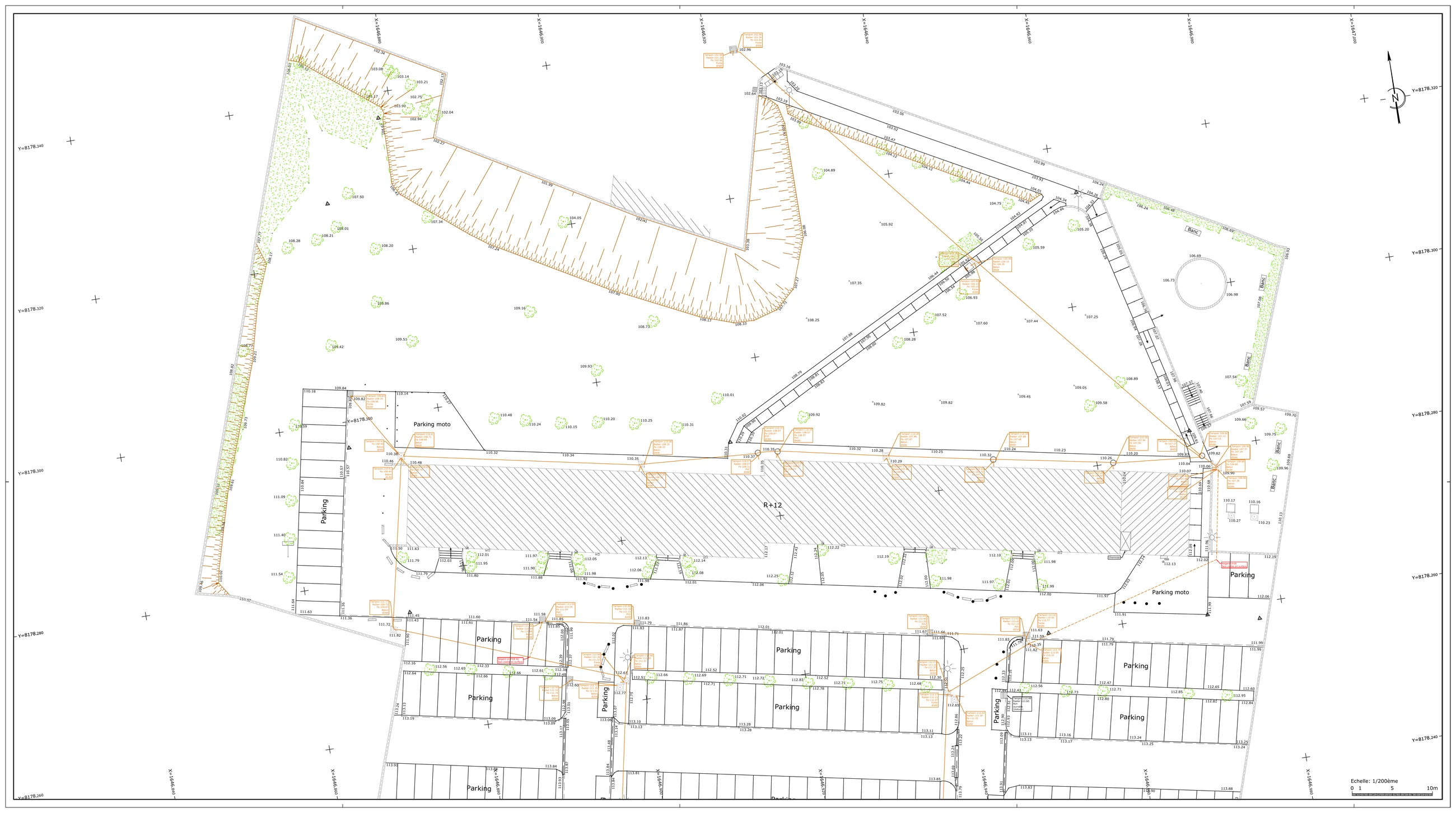 Exemple de plan de chantier réalisé par 2G TOPO